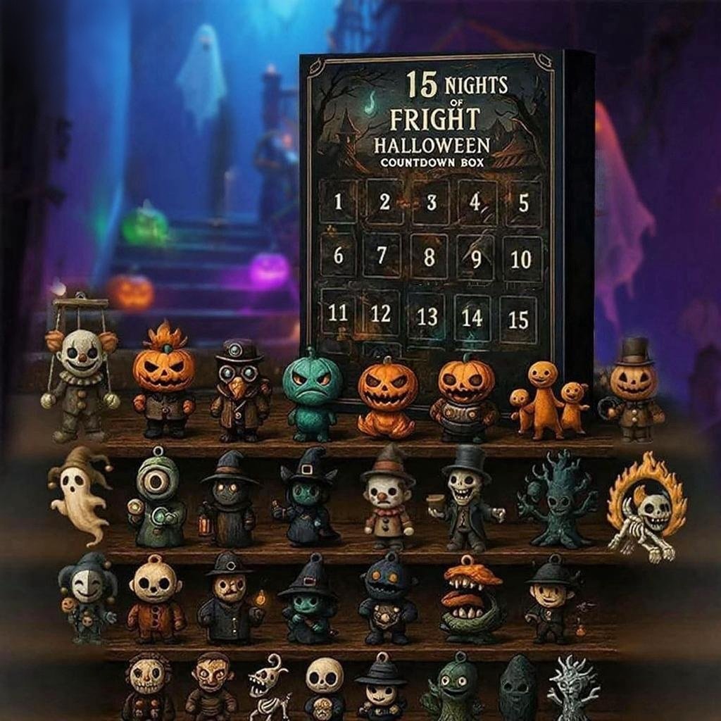 🔥Letzter Tag Verkauf 49% Rabatt🎃31 Nächte voller Schrecken – Halloween Countdown Box mit Figuren