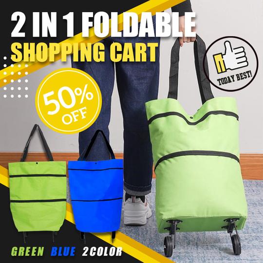 Summer Hot Sale 48% OFF -2 In 1 Foldable Shopping Cart(BUY 2 GET FREE SHIPPING NOW)