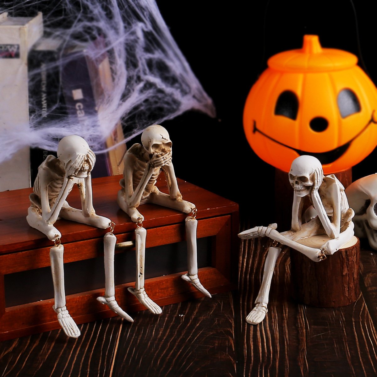 🔥Last Day Promotion 50% OFF🔥Skeleton Ornaments Sitting Skull Figurines