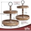 Vintage Wood 2 Tiered Tray