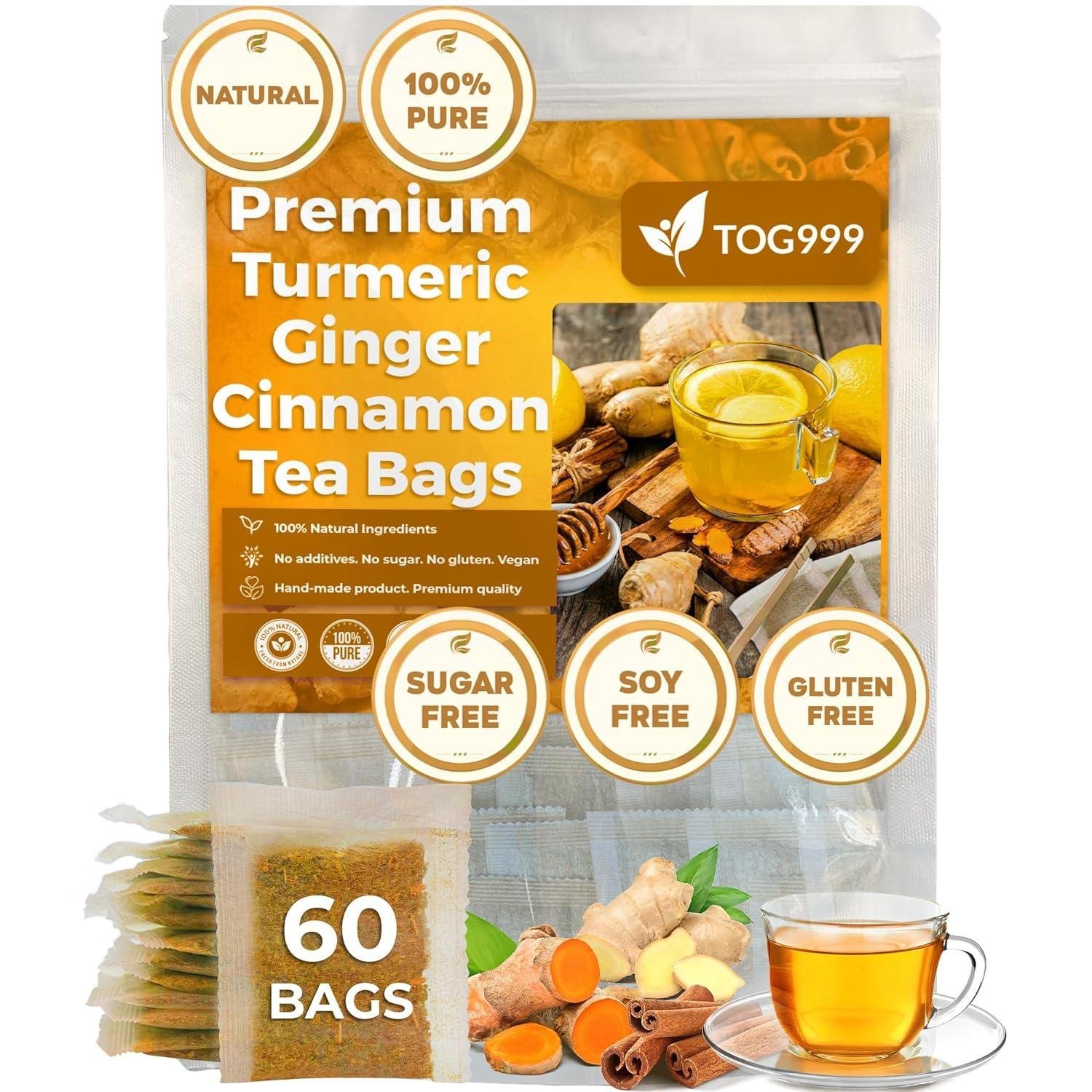 🎁TikTok Spring Last Day Promotion 48% OFF-🎁-100% Natural Turmeric Ginger Cinnamon Tea