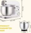 Kitchen in the box Stand Mixer,3.2Qt Small Electric Food Mixer,6 Speeds Portable Lightweight Kitchen Mixer for Daily Use with Egg Whisk,Dough Hook,Flat Beater (Blue)