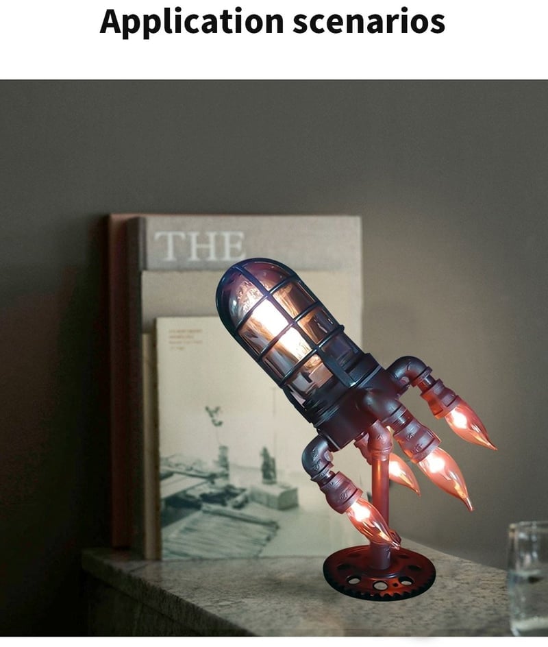 💥LAST DAY SALE 50% OFF💥Steampunk Rocket Lamp⚡BUY 2 FREE SHIPPING