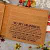 To My GrandSon - Premium Top-grain Cow Leather Card Wallet