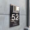 Personalized Solar Modern Door Plaque