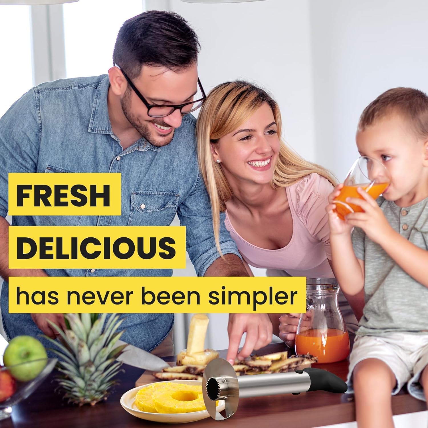 🎁TikTok Last Day Sale - 70% OFF🎉Premium Pineapple Corer and Slicer Tool