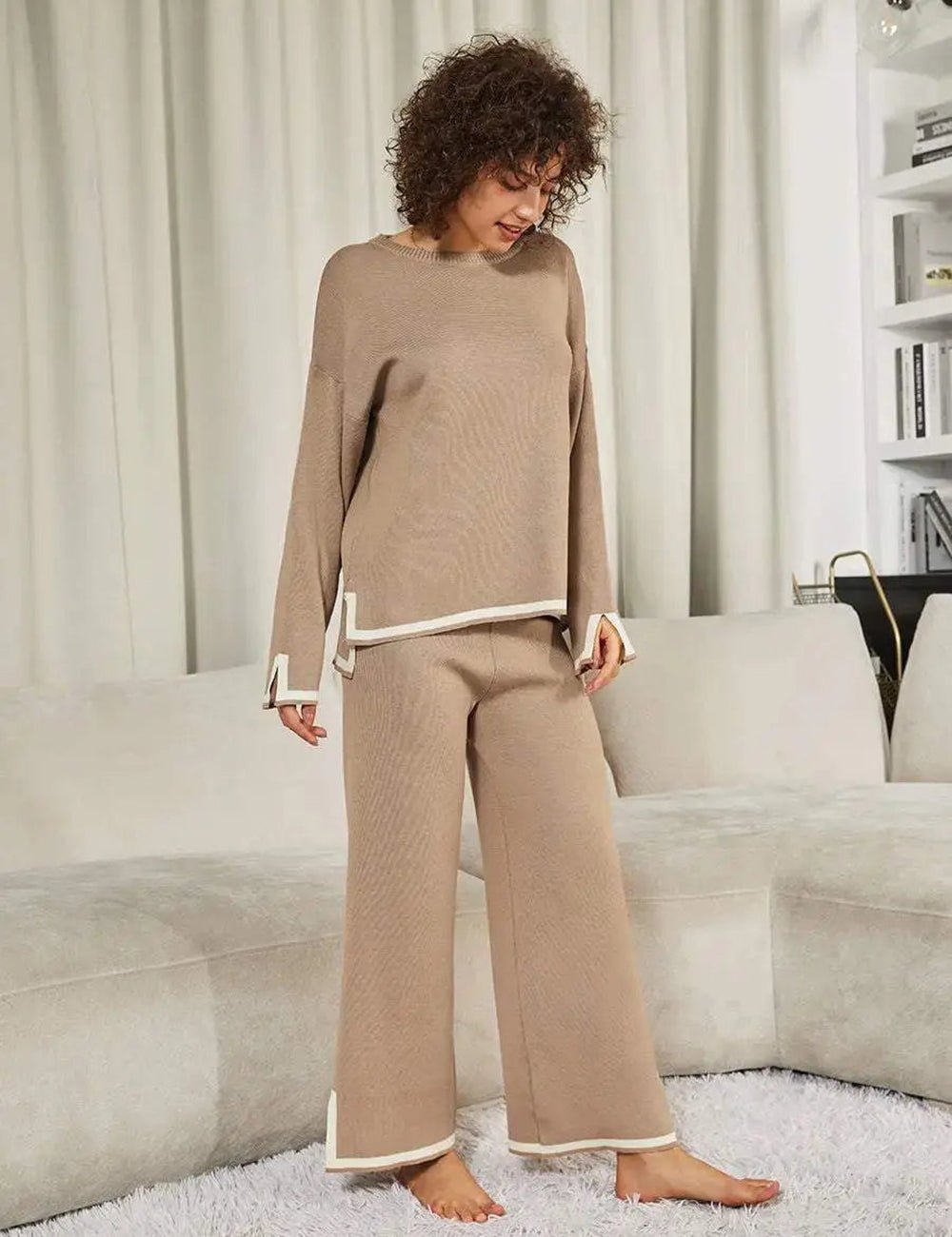 (🔥Last Day Promotion 50% OFF) Classy Elastic Knit Lounge Set - Buy 2 Get Extra 10% OFF & Free Shipping