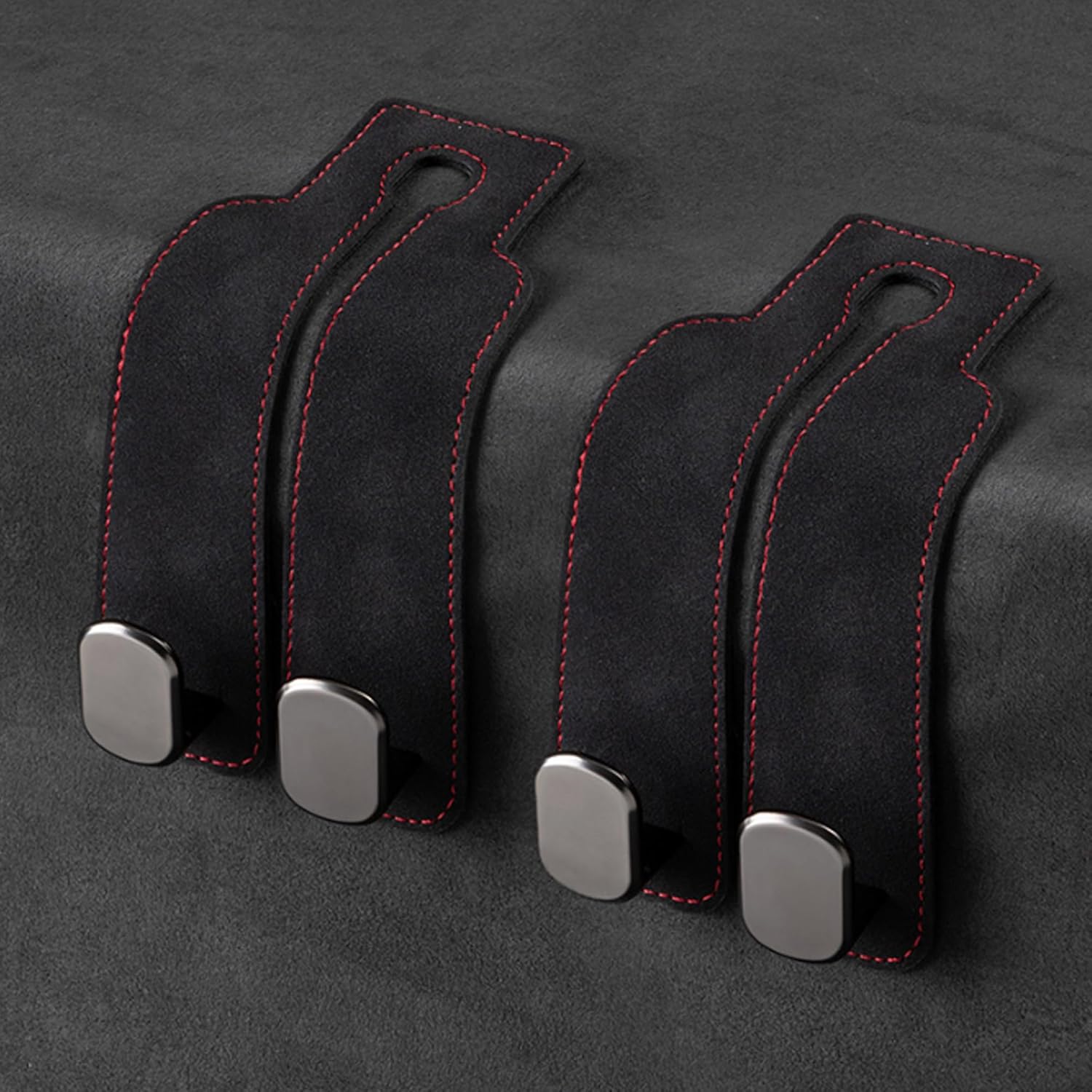 TwinHook Leather Car Headrest Hangers