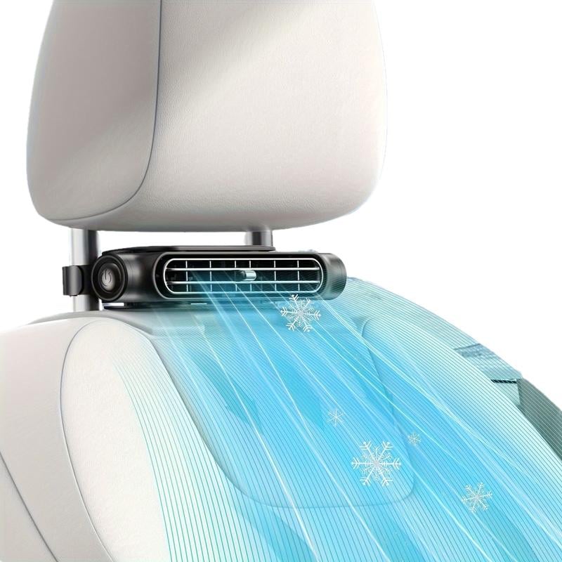 🎁TikTok Last Day Sale - 70% OFF🎉Car Seat Fan USB Plug-in Dual Turbo High Wind Power Car Interior Rear Pillow Car Fan