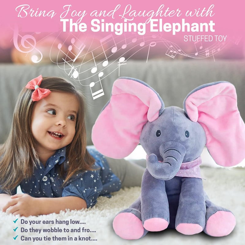 Year End Sale💥Peek-a-boo musical elephant