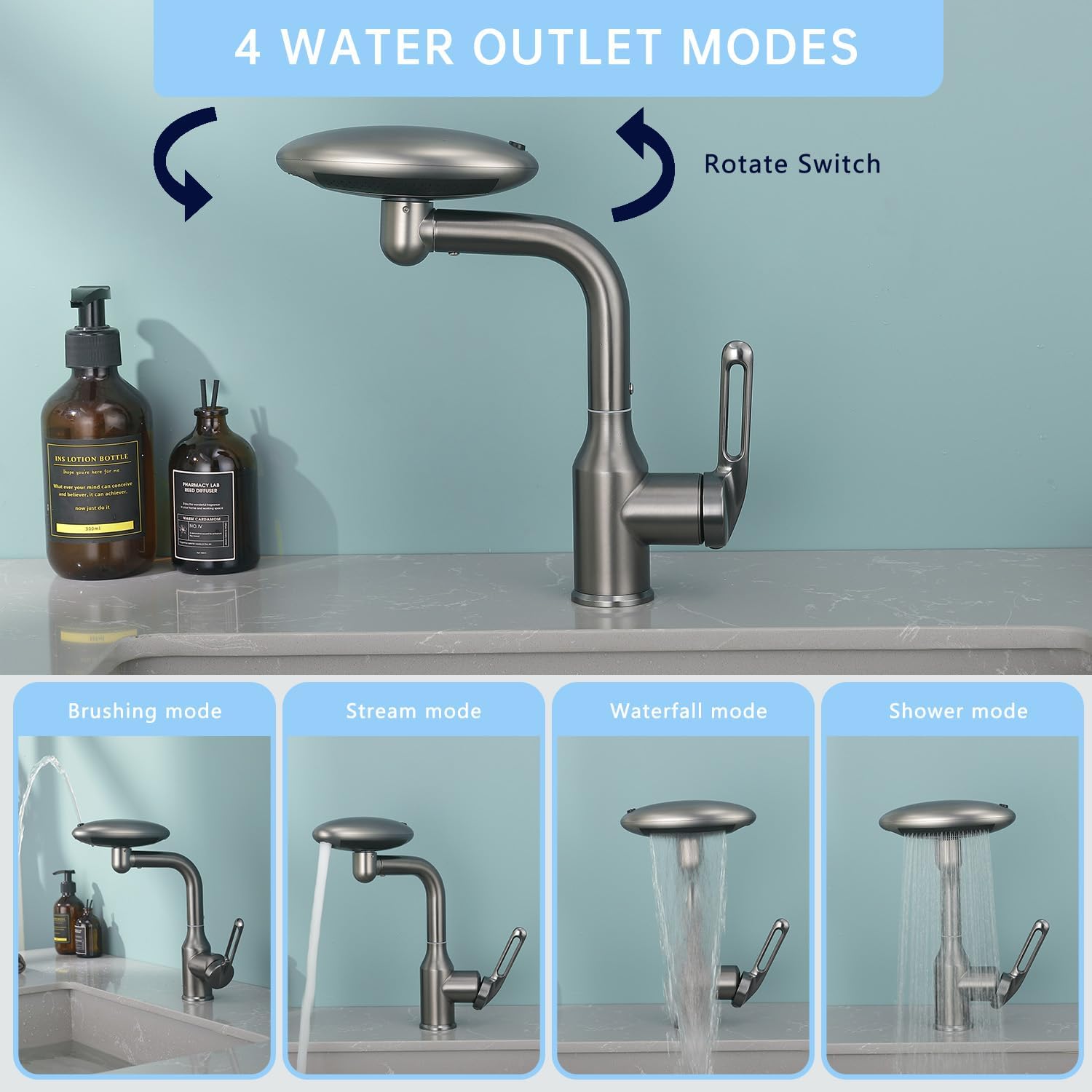 ⏰LAST DAY SALE 50% OFF💥Innovative 4-in-1 Rotatable Multi-mode Faucet