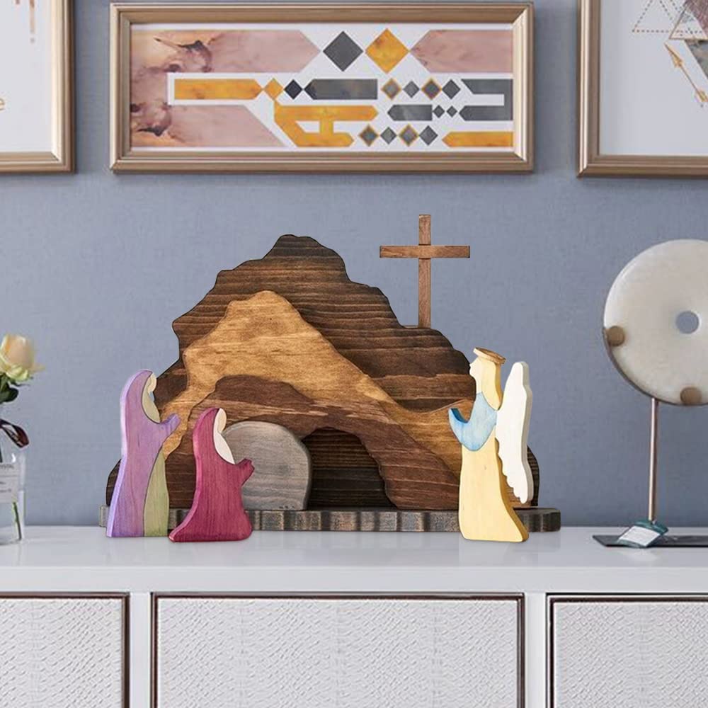 ❤️Handmade Jesus Tomb-Easter Scene Wooden Decoration(Free Shipping)