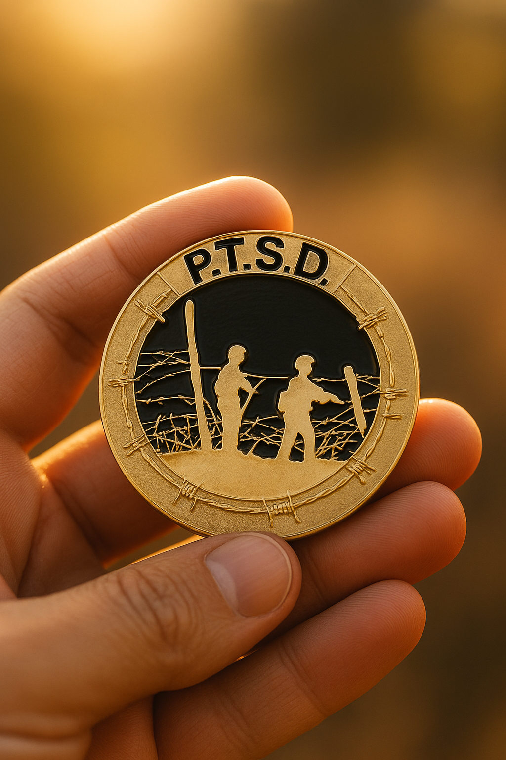 PTSD - Not All Wounds are Visible Challenge Coin