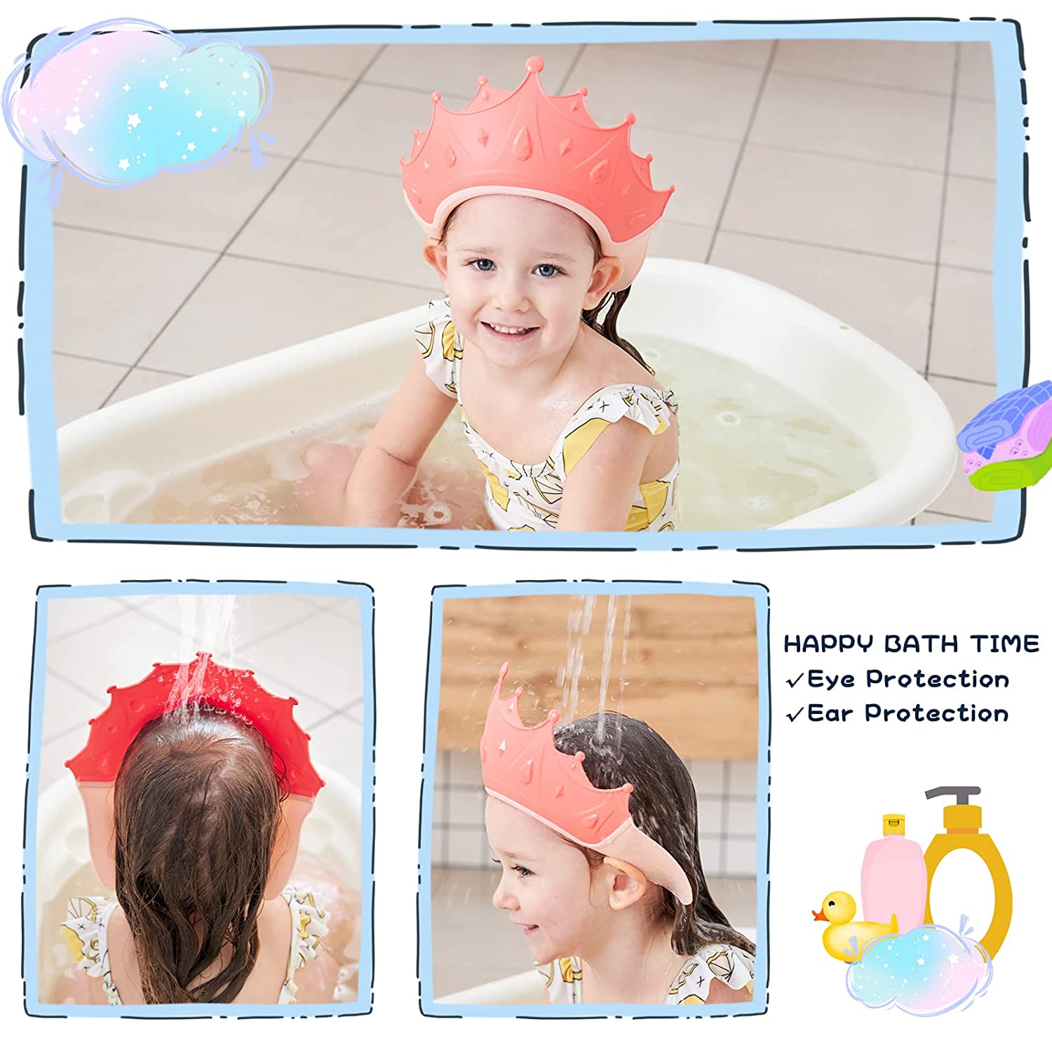 (🎁Last Day Promotion- SAVE 70%) Adjustable Hair Wash Hat