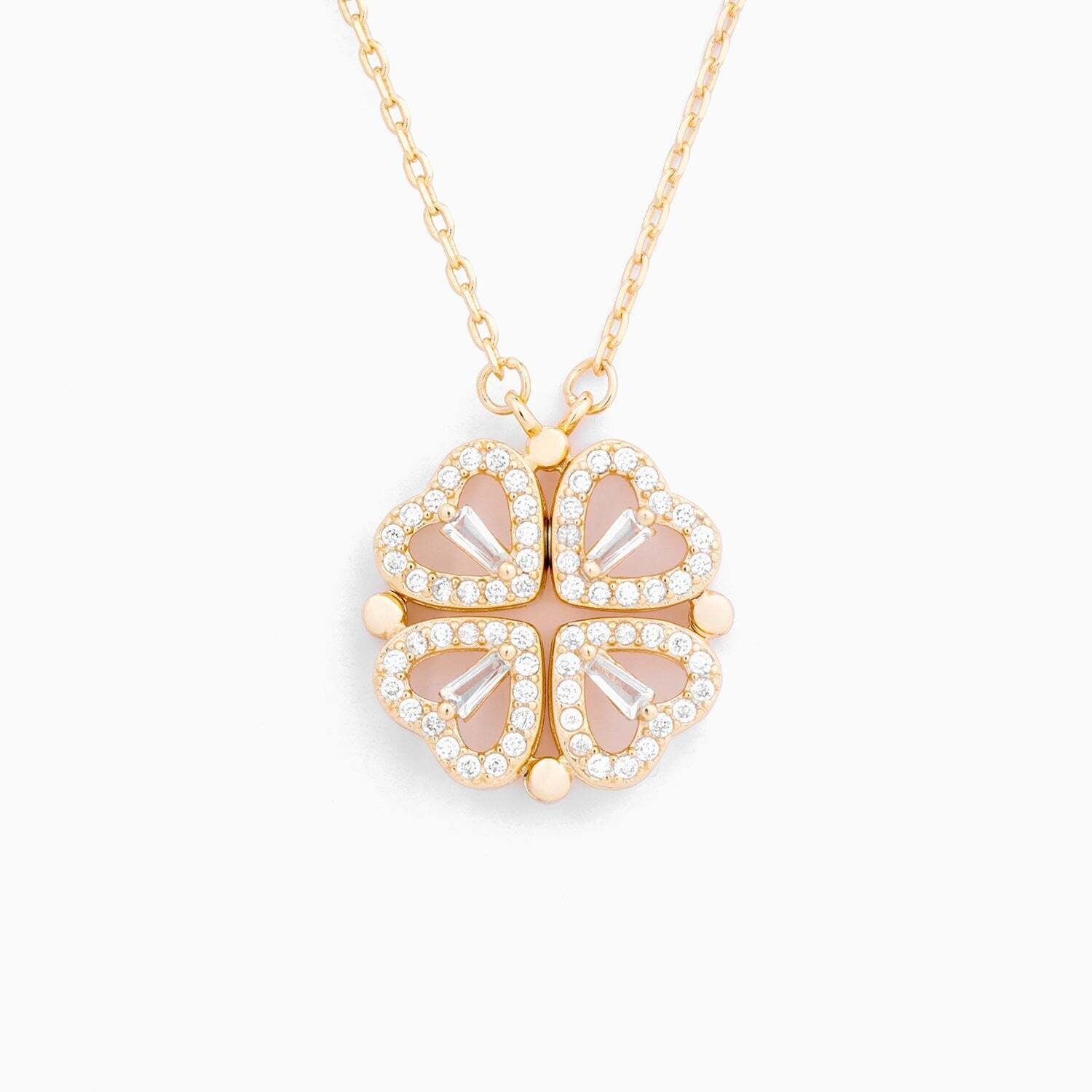 🔥 Last Day Promotion 50% OFF🎁Lucky Heart Sterling Silver Necklace WITH SIX ROSES💖