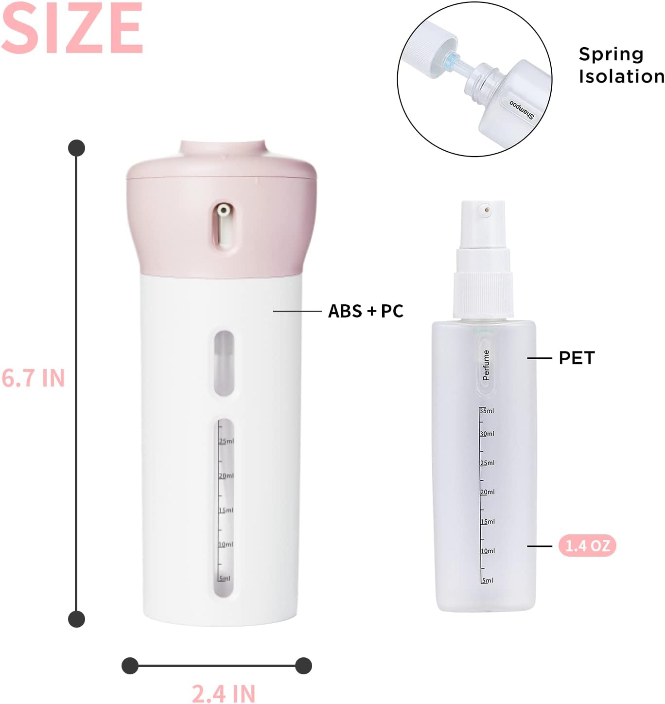 🔥Last Day Promotion 48% OFF-🎁-🧴4-in-1 Travel Dispenser Bottle.