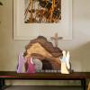 Handmade Jesus Tomb-Easter Scene Wooden Decoration