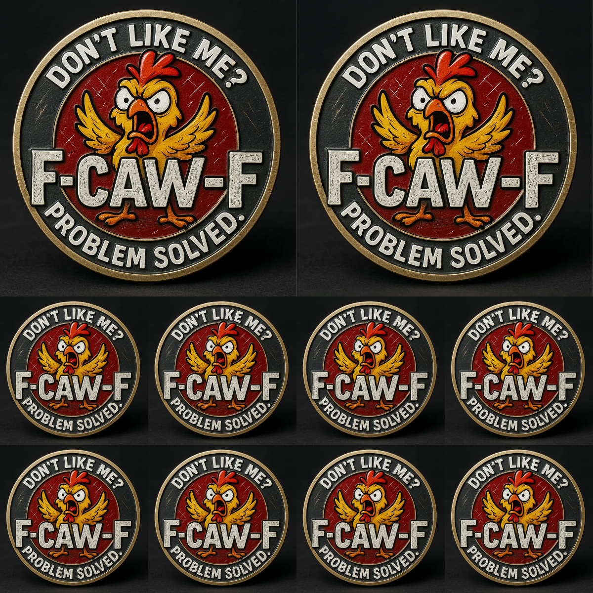🐔 “No Clucks Given” Commemorative Coin – Fearless, Funny & Free! 😎