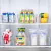 HOOJO Refrigerator Organizer Bins - 8pcs Clear Plastic Bins For Fridge, Freezer, Kitchen Cabinet, Pantry Organization, BPA Free Fridge Organizer, 12.5