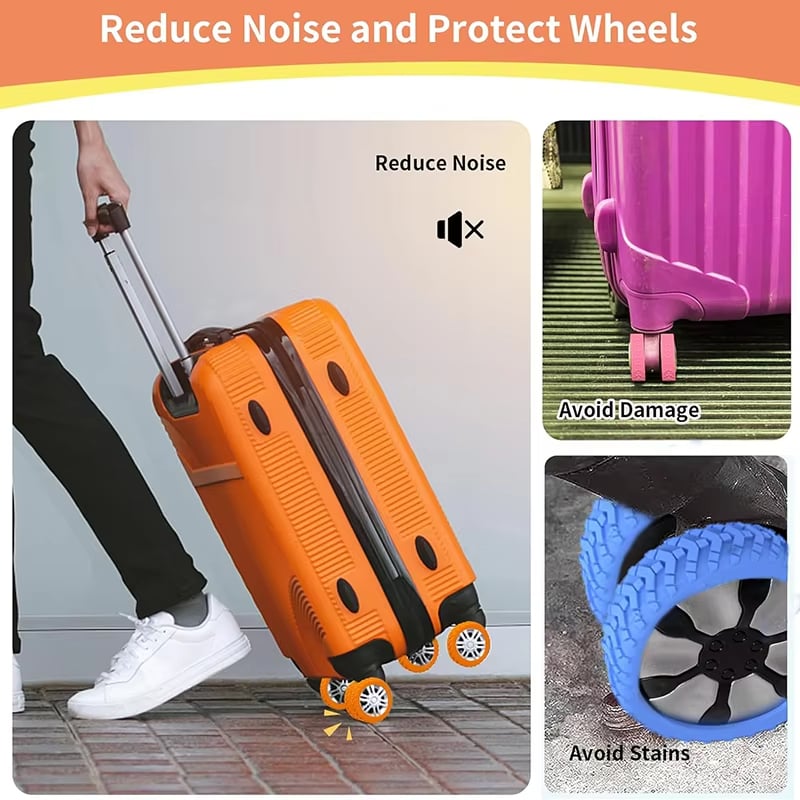 🔥Last Day Promotion 70% OFF🔥Luggage Suitcase Wheels Protection Covers⚡️BUY 4 GET 4 FREE