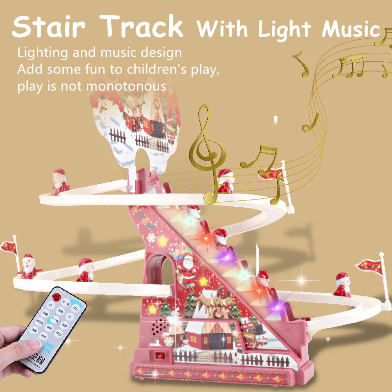 (🎅Early Christmas Sale- SAVE 49% OFF) Santa Claus Electric Track Slide Toys (BUY 2 GET FREE SHIPPING NOW)