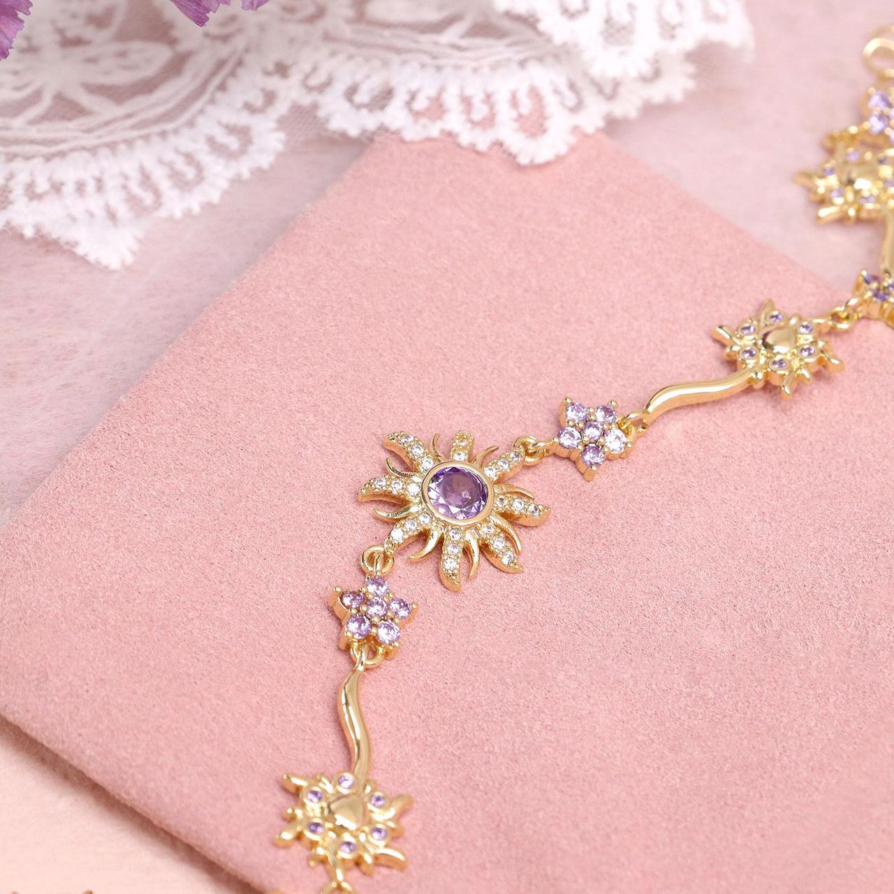 ✨💎Purple rhinestone sunburst bracelet