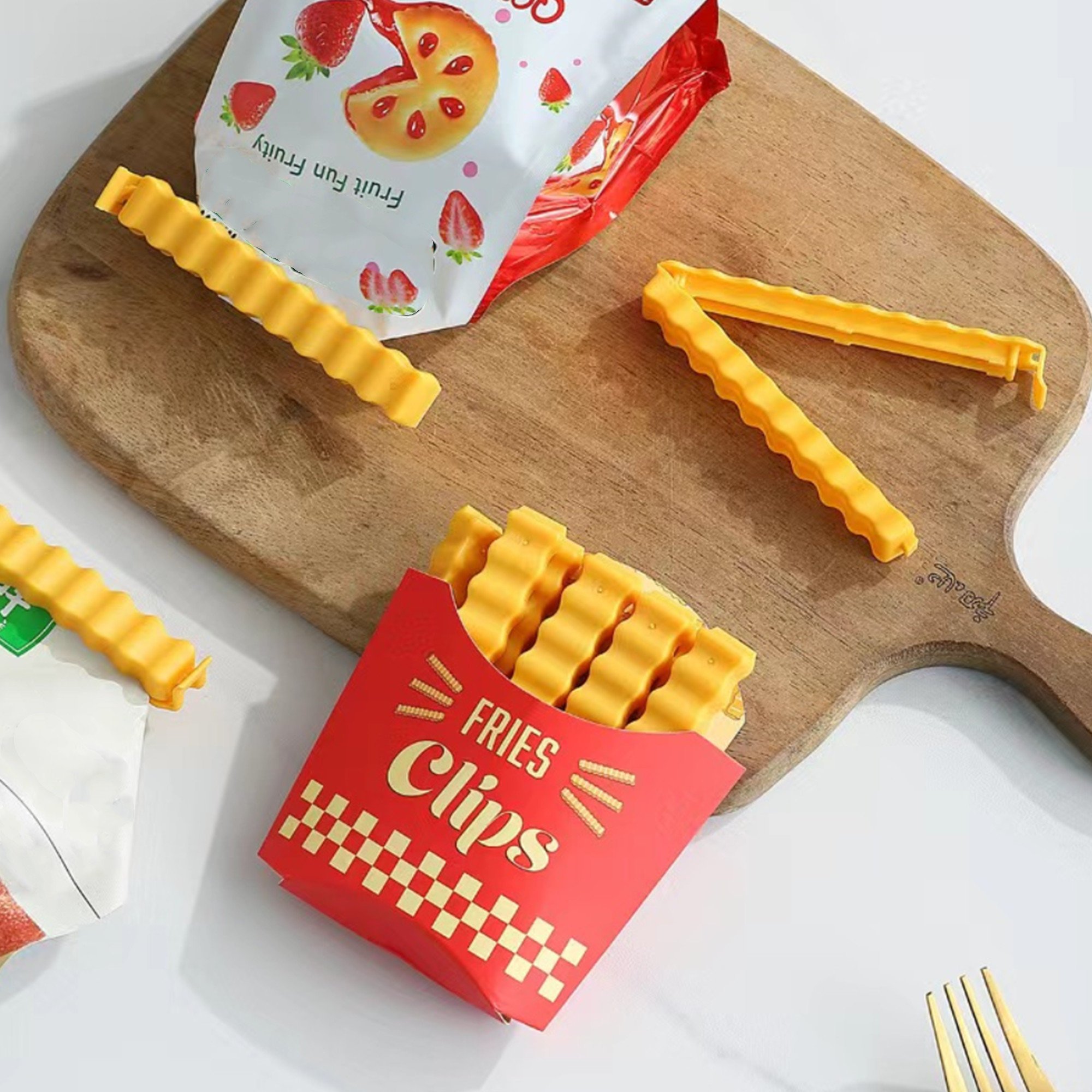 🔥 Hot Sale 🔥  12PCS Creative French Fries Bag Sealers & Fridge Magnet