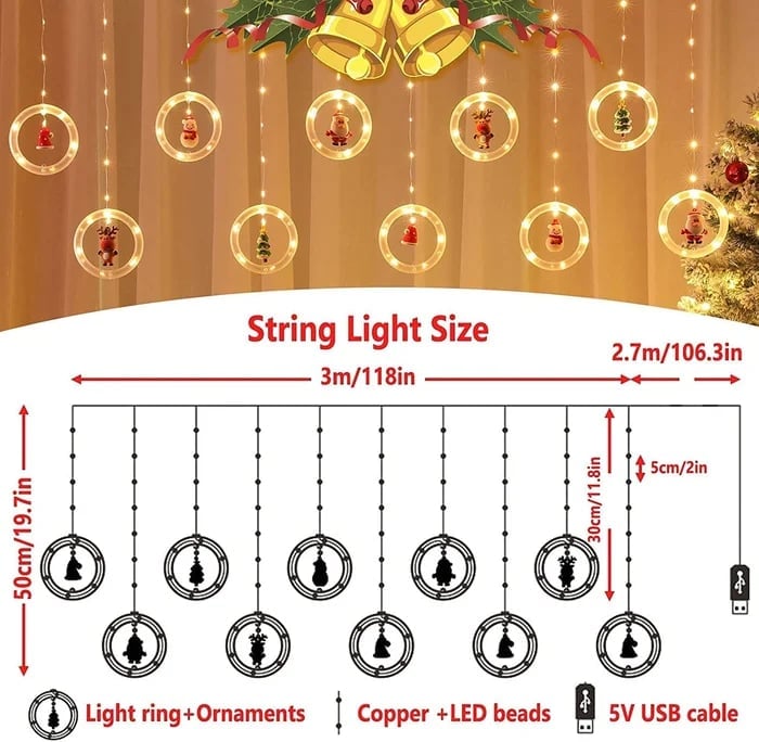 (🎅Early Christmas Sale-49% OFF) Christmas Decor Ring Lights