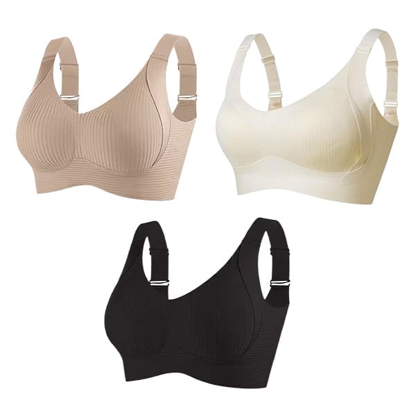 🔥Last Day Promotion 50% OFF❤️Women's Ribbed Push Up Adjustable Wireless Bra⚡BUY 2 GET 1 FREE(3PCS)