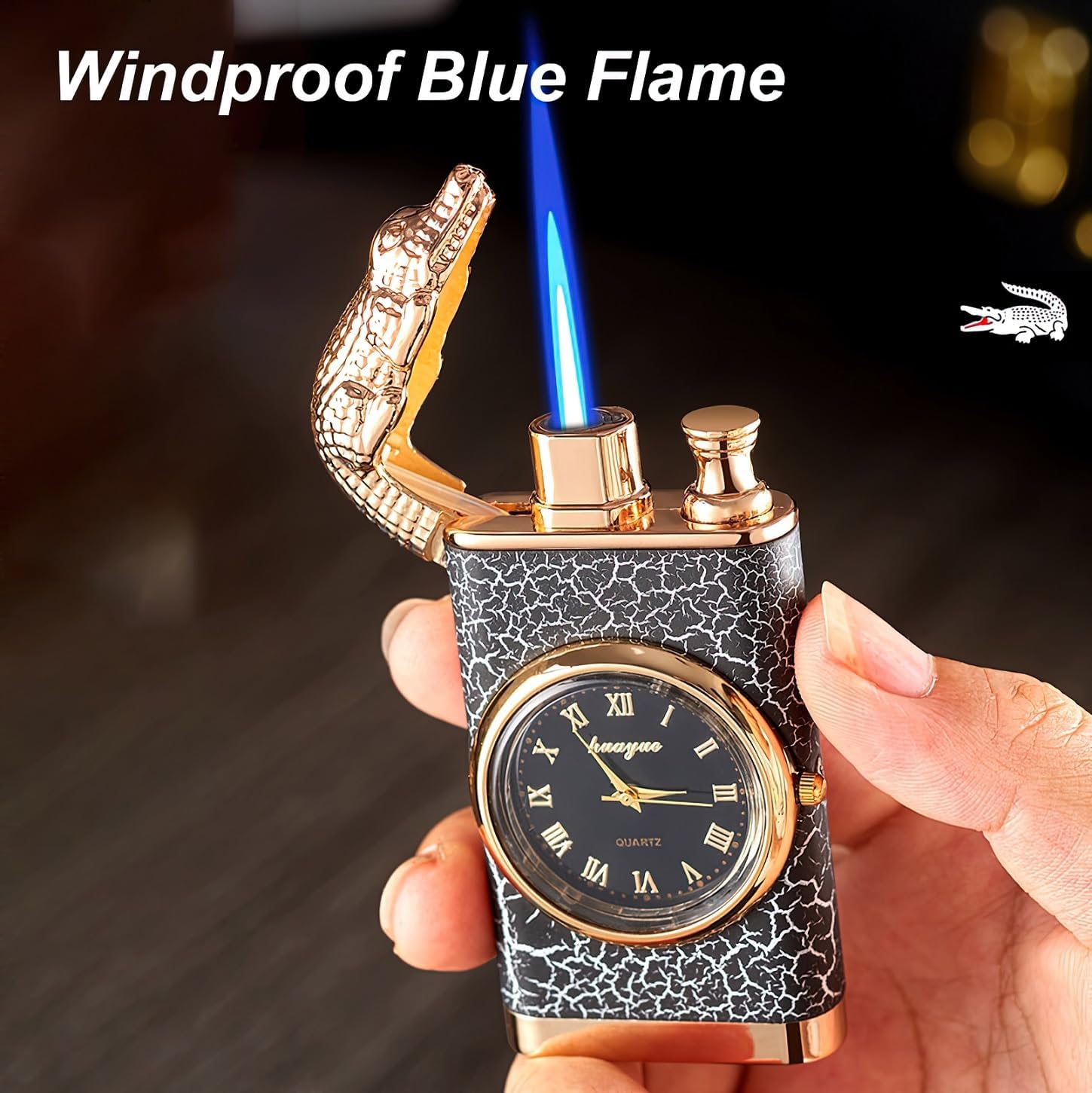 Crocodile Sapphire Dial Windproof Lighter - Buy 3 Get Extra 15% Off & Free Shipping