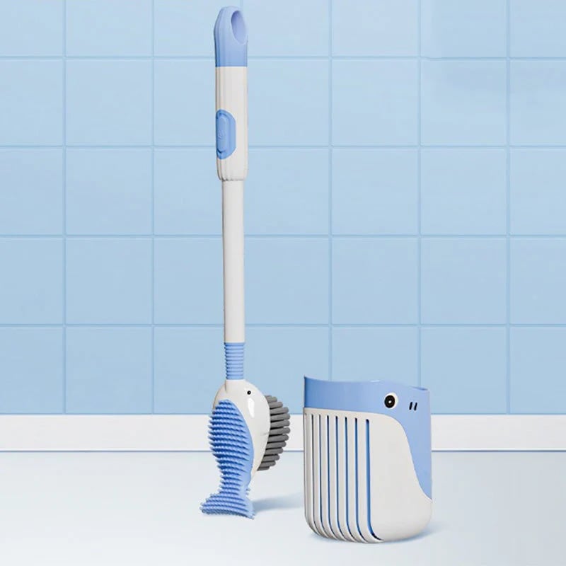 🎁TikTok Last Day Sale - 70% OFF🎉Wall-Mounted Suction Cup Toilet Cleaning Brush Set