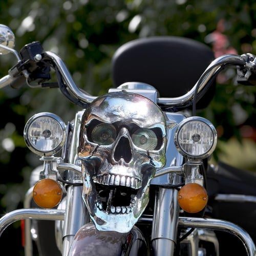 Motorcycle LED Skull Headlamp Harley Honda Yamaha🔥