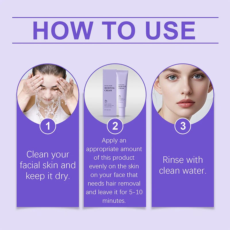 🎁TikTok Last Day Sale - 70% OFF🔥Gentle and Painless Facial Hair Removal Cream