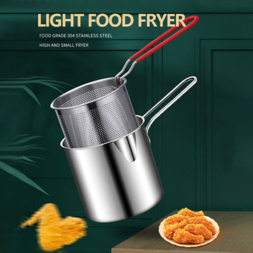 🎁Mother's Day Sale-304 Stainless Steel Deep Fryer Pot with Basket Detachable