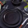 Stone Lain Coupe Dinnerware Set, Service For 4, Black Matte