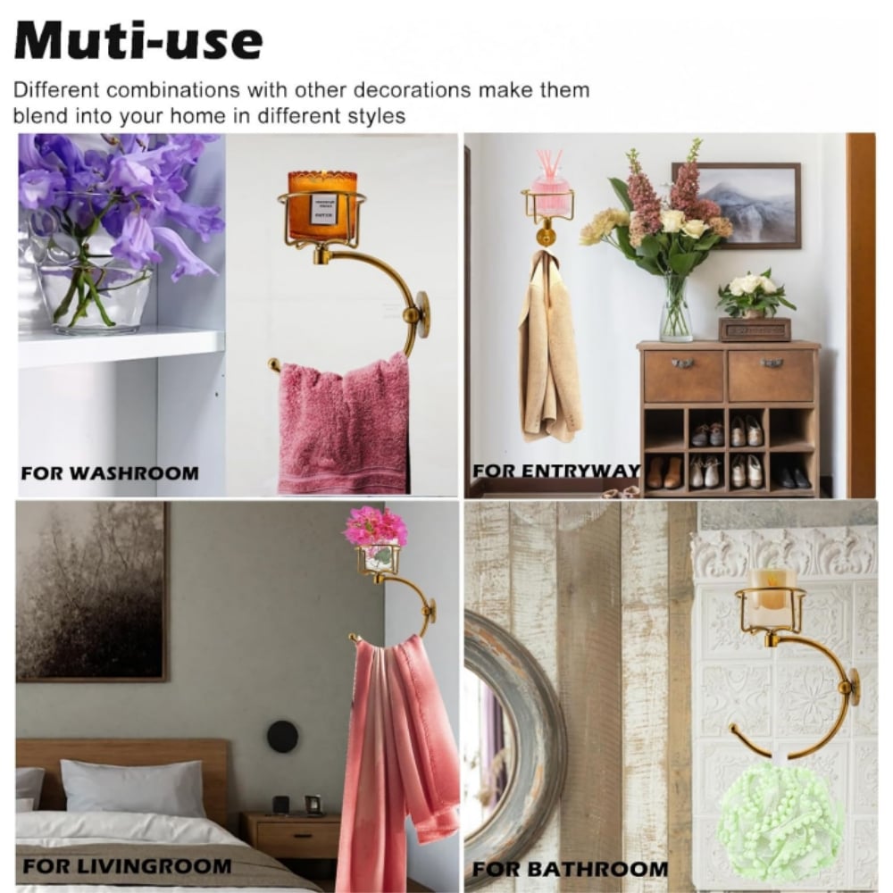 🎁TikTok Last Day Sale - 70% OFF🎉Hand Towel Holder with Vintage Candle Holder