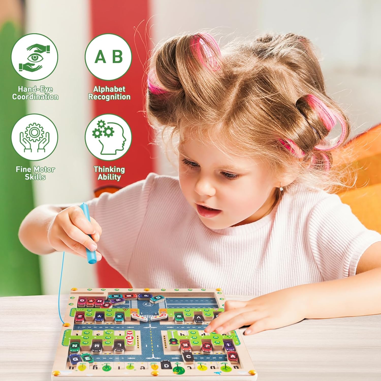 (🎄Christmas Hot Sale - 49% OFF)✨️Magnetic Alphabet Parking Maze