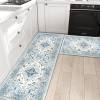 Pauwer Anti Fatigue Floor Mats - Cushioned Memory Foam 2 Piece Kitchen Rug Set, Non Slip Laundry & Sink Area Runner, Waterproof Comfort Standing Mat