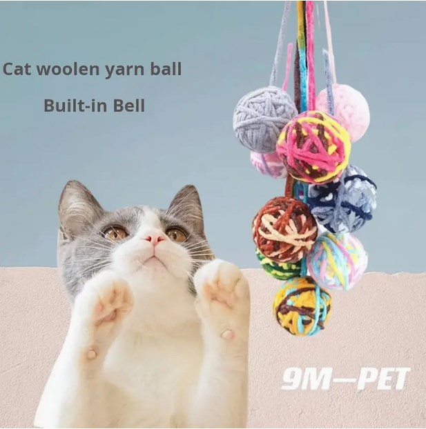 😿Mid Year Sale-Indoor Cat Toy with Rope and Bell