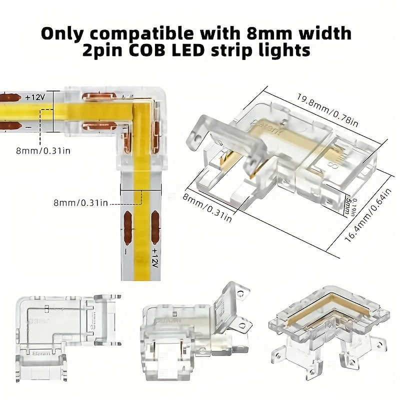 COB LED Strip Connectors【No soldering required】