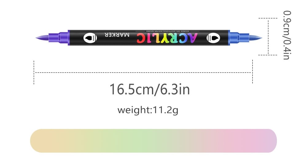 🔥Last Day Promotion-49%OFF - Dual Tip Acrylic Paint Pen Marker - 24/48/72/120 Colours