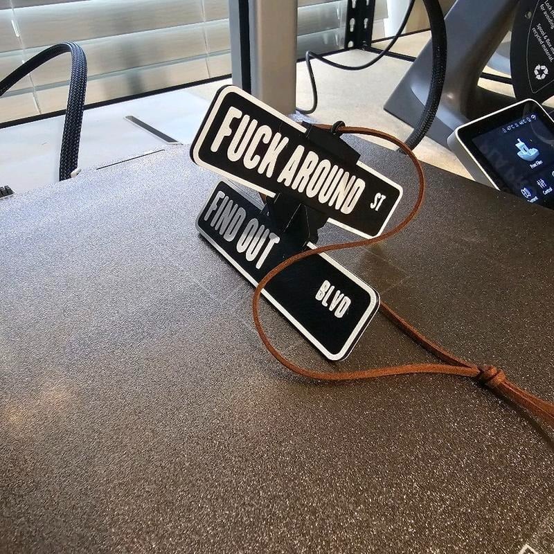 🔥Last Day 49% OFF-F*ck Around and Find Out Street Sign Hanger
