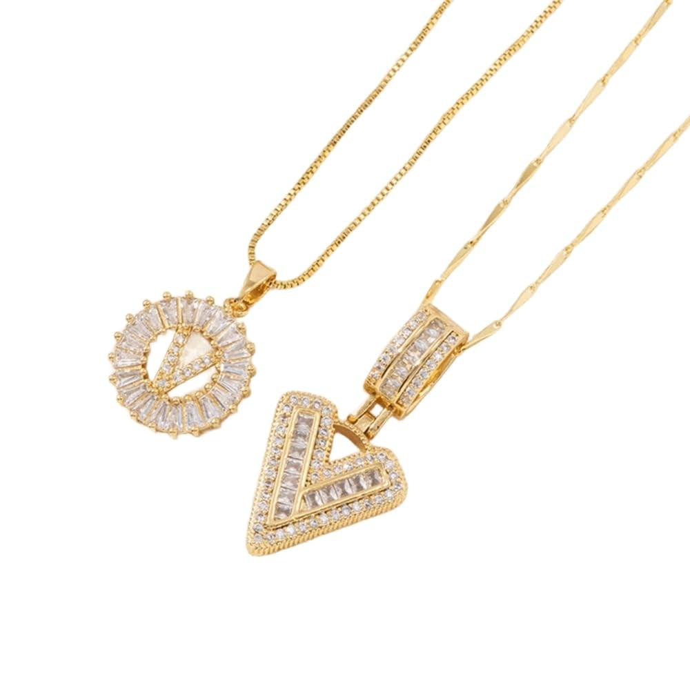 [LAST DAY 49% OFF]  🔥Initial Letter Pendant Necklaces - 2 Pack