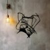 🔥 50% OFF – Celebrate Independence Day in Style! Modern Iron Wall Art – Minimalist Woman & Cat Line Sculpture + Bold Feminine Silhouette for Living Room & Bedroom Decor