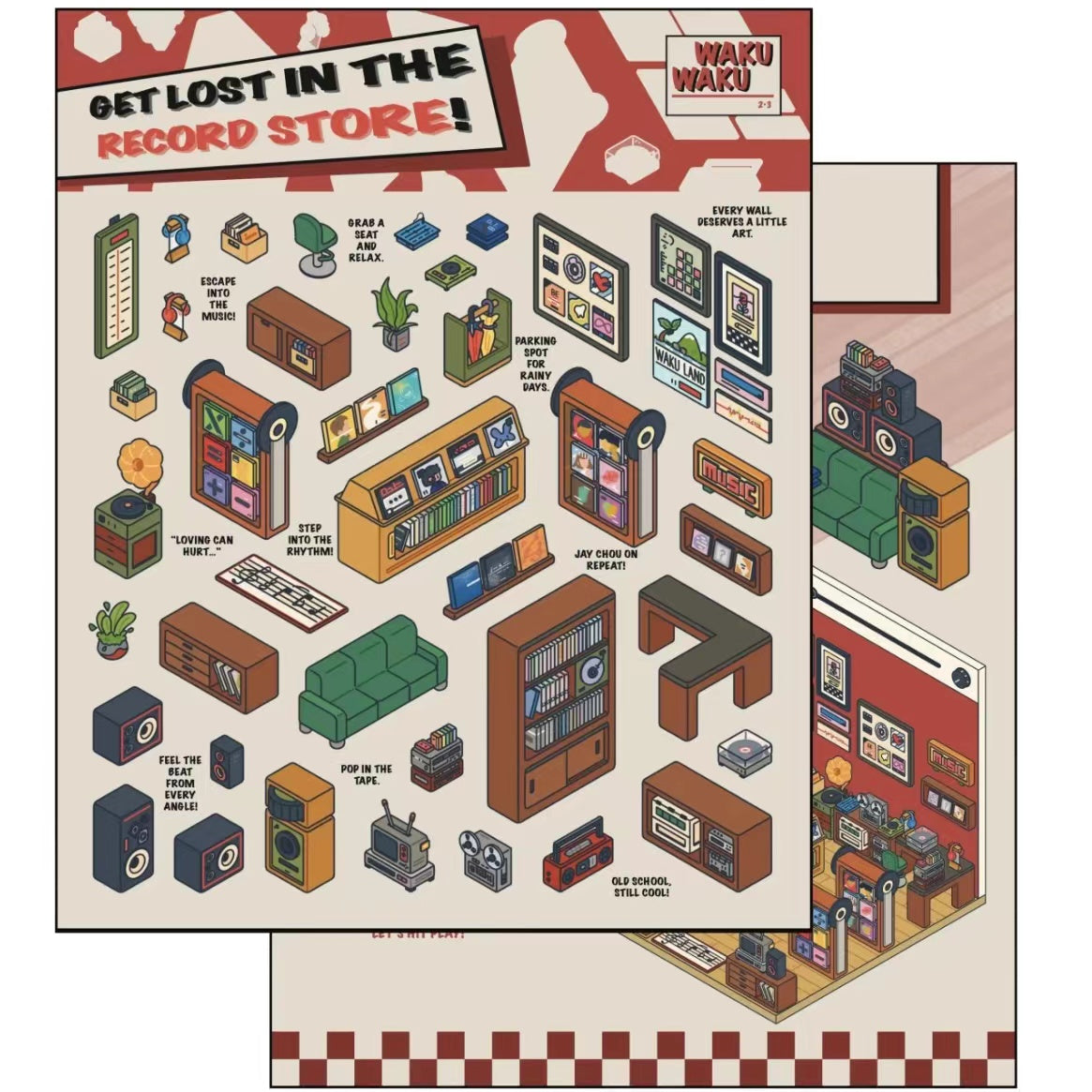 DIY 3D Scene Stickers: Make A Record Shop|Game Store|Parcel Hub