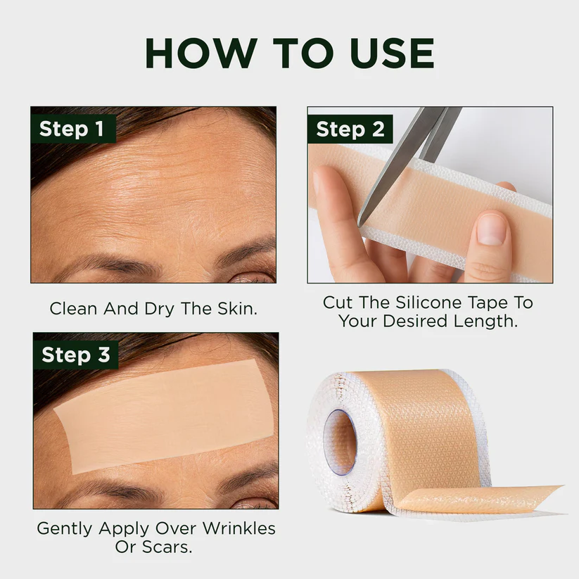 Dual Action Real Deep Collagen Sheets for both wrinkle smoothing and new or old scar fading