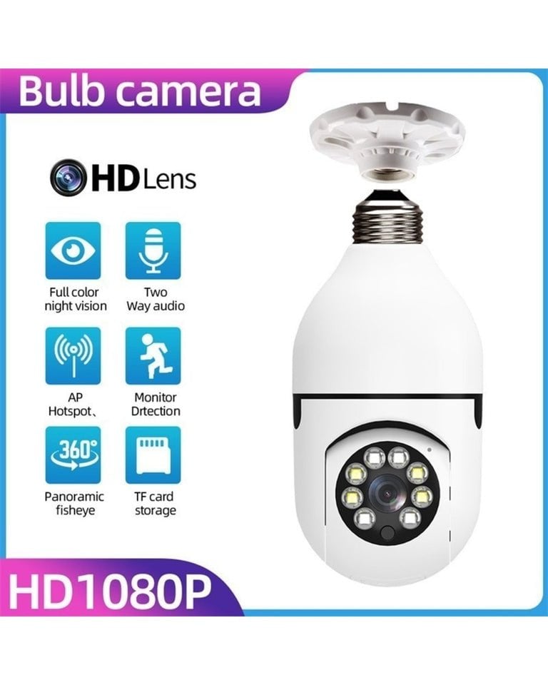 🔥Last Day Promotion 50% OFF🔥Wireless Wifi Light Bulb Camera Security Camera Premium