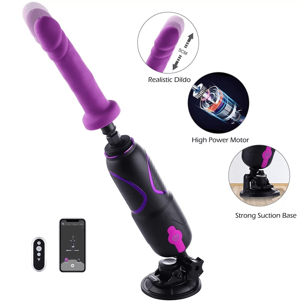 Hismith Pro Traveler 2.0, Portable Sex Machine App Controlled With Remote - 6.8