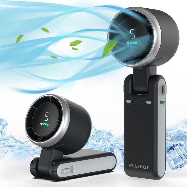 💥Portable Handheld Turbo Fan, 5 Gear Wind,4000mAh Battery Operated
