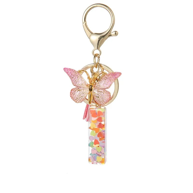 🔥Last Day 50% OFF - Butterfly Letter Keychain Tassel Design Vibrant Durable Lightweight Gift